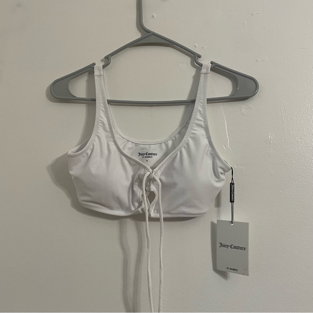 NWT Juicy Couture Erika Lattice Bikini Top | Size: Small | Color: White